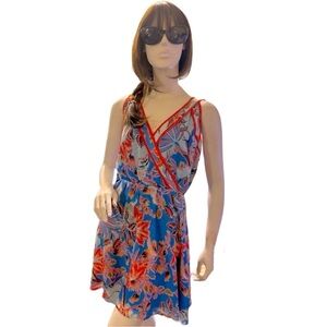 Adelyn Rae Sleeveless Floral Print Mini Sundress, Size S